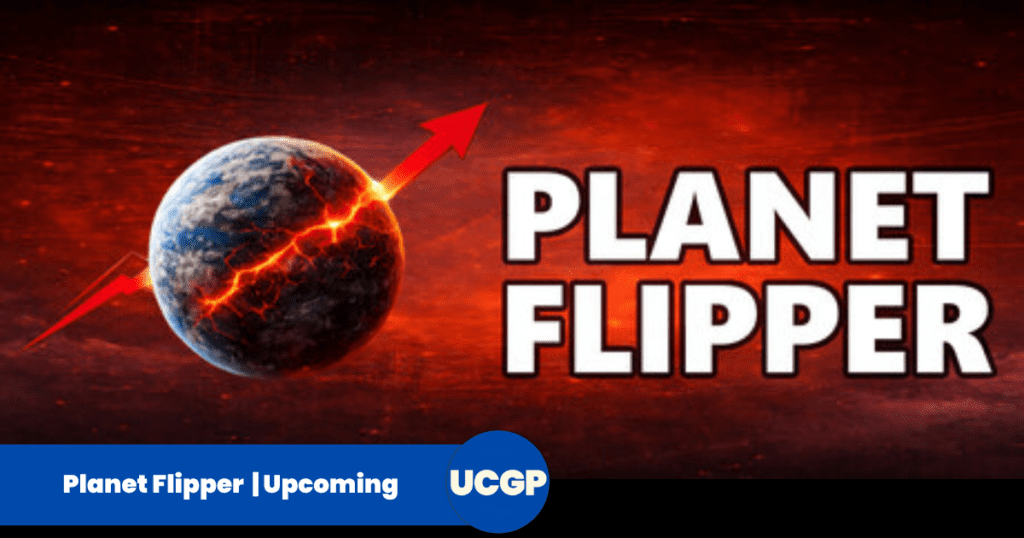 A minimalist, dark-themed dystopian sci-fi planet management simulation promotional header banner for the video game Planet Flipper. Set against a deep space backdrop filled with glowing constellations, a large, cracked holographic planet floats in the center, shimmering with red and amber warning grids. Complex statistical line graphs, glowing neon economic charts, and database telemetry streams are displayed around the globe in a high-tech dashboard interface. Across the bottom center, the game's title "PLANET FLIPPER" is written in a stark, futuristic geometric chrome font with sharp angles.