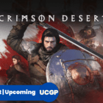 Main character Kliff holding a sword and shield alongside his mercenary companions in Crimson Desert, featured in an expert upcominggamespot.com preview by Qamar Shahzad.